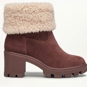 NIB Splendid Margo Suede Ankle Boots in Chocolate Brown